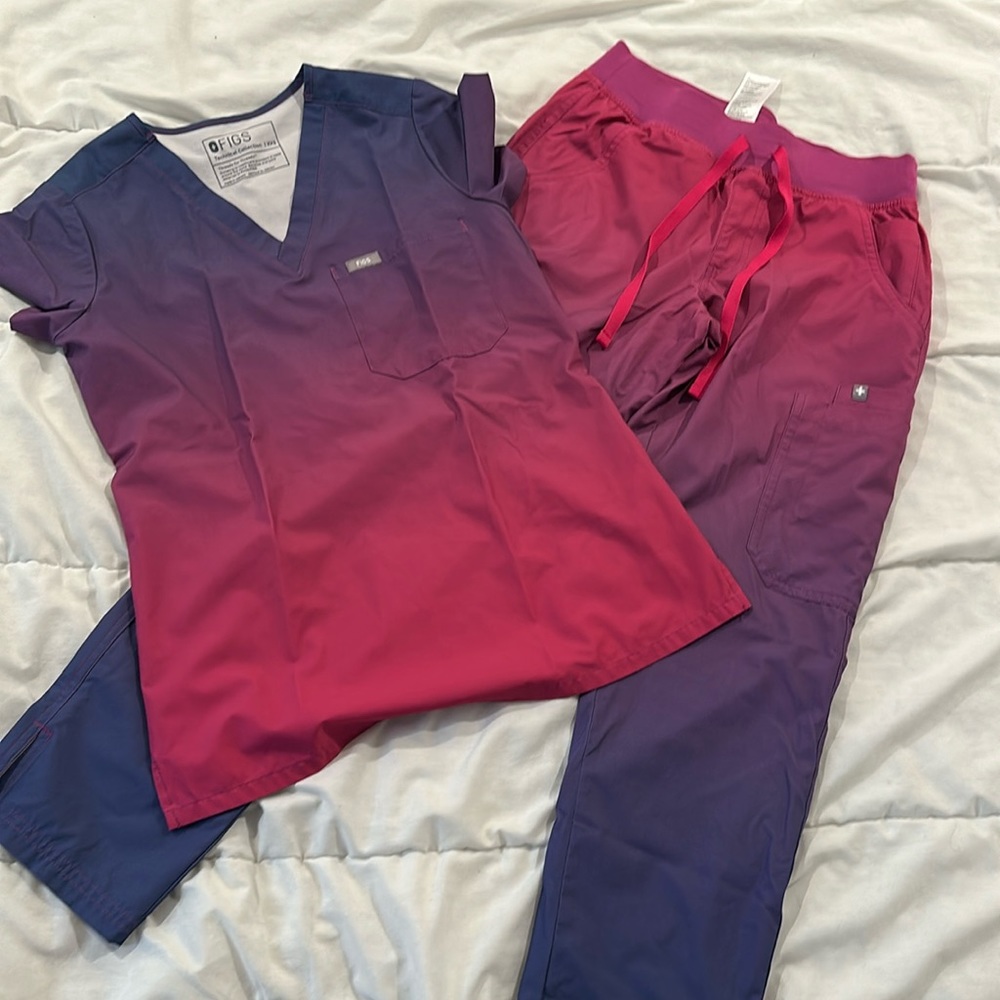 Figs women XXS sunset top and pants